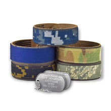 Load image into Gallery viewer, VALORBANDS AUTHENTIC PATRIOTIC MILITARY BRACELETS (2 PACK) & BONUS DOG TAGS