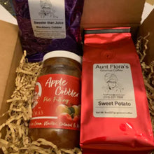 Load image into Gallery viewer, AUNT FLORA'S SOULSATION APPLE COBBLER PIE FILLING &amp; BONUS COFFEE PACKS
